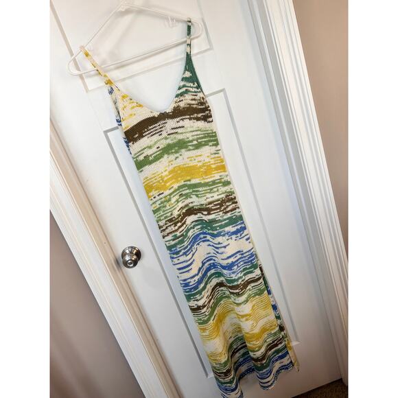 Zara Women's Knit Variegated Striped Long Maxi Dress Multicolor Size Medium‎ - Picture 5 of 14